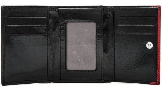 Dámská kožená peněženka SG-261420 černo červená