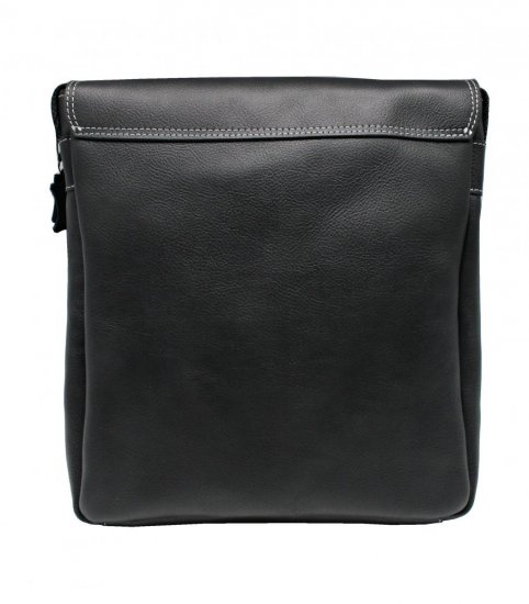 Pánská kožená taška přes rameno Scorteus 1436 černá pohled zezadu