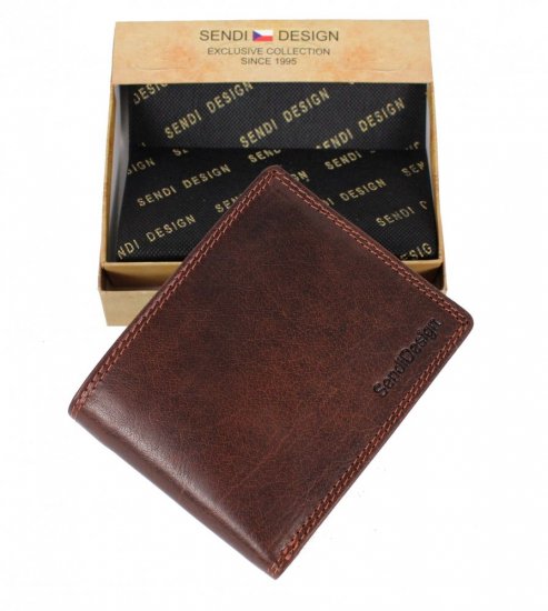Pánská kožená peněženka B-2104 hnědá 6
