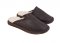 Pánske kožené papuče zateplené Tonda široké tm. hnedé