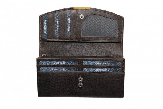 Dámská kožená peněženka SG-27063 hnědá