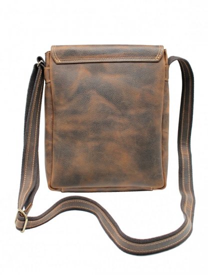 Pánska kožená taška cez rameno Scorteus na iPad SM 1137 hnedá - melír 2