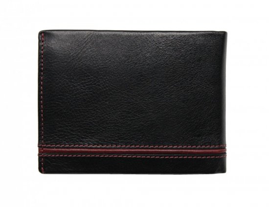 Pánska kožená peňaženka 27531152007 čierna - červená 1