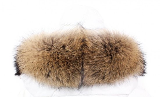 Kožešinový lem na kapuci - límec mývalovec bežový M 01/28 (75 cm) 3