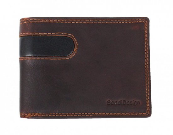 Pánská kožená peněženka D-2614 RFID hnědá