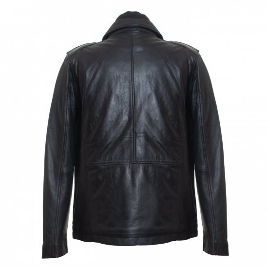 Pánská kožená bunda 4065 černá 2