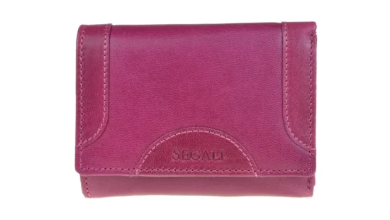 Dámska kožená peňaženka SG-27196 B fuchsia - predný pohľad