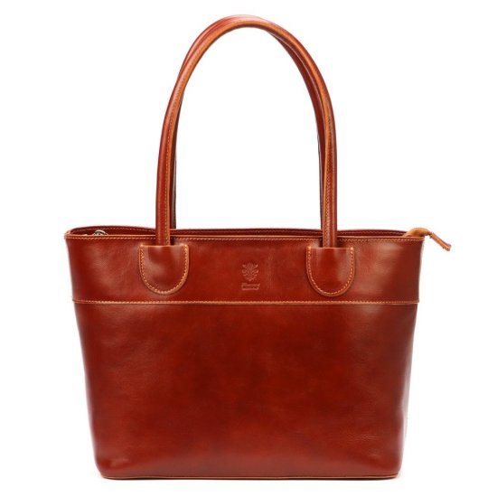 Dámská kožená kabelka Viktorie koňak 2