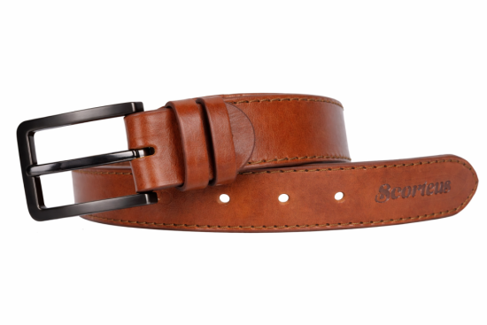 Pánský kožený opasek Scorteus SC - 1776/40/1 koňak 2