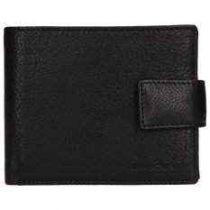 Pánska kožená peňaženka s propinkou LG-22111/L čierna