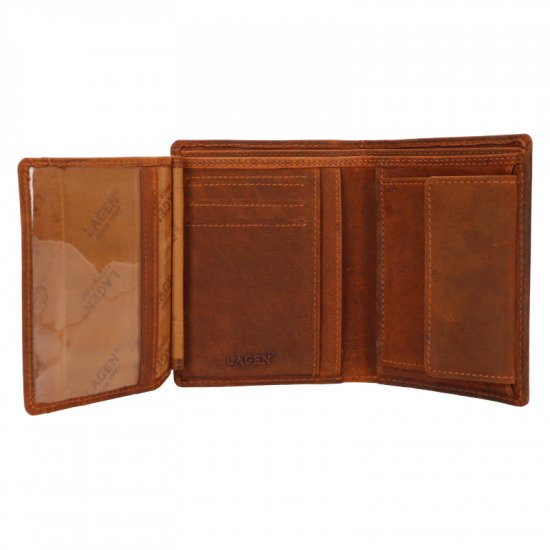 Pánska kožená peňaženka 219177 diviak - hnedá 3