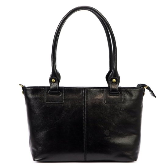 Dámska kožená kabelka Angelika čierna 2