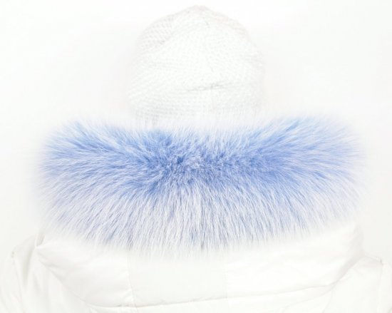 Fur trim on the hood - fox collar snowtop sky blue L P1/3 (65 cm) 1