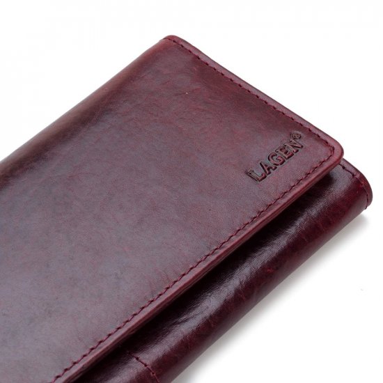 Dámska kožená peňaženka V-2102/T vinová 5