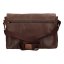 Kožená taška přes rameno BLC 223-2664 hnědá - zadní zipová kapsa