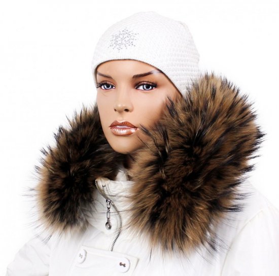 Fur trim on the hood - raccoon collar snowtop M 35/64 (65 cm)