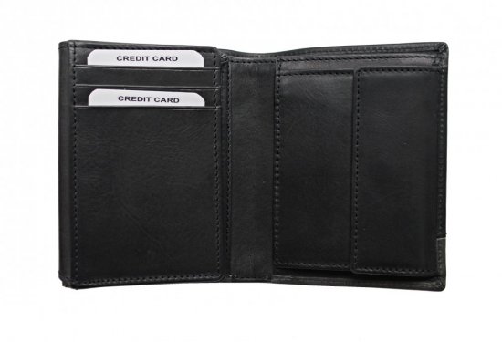 Pánská kožená peněženka 29513202519 černá - šedá 2