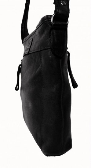 Dámska kožená taška cez rameno Elba čierna