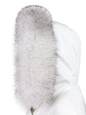 Kožešinový lem na kapuci - límec liška bluefrost white LB 21/6 (75 cm) 1