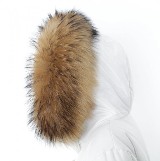 Fur trim on the hood - raccoon collar M 01/5 (70 cm) 2