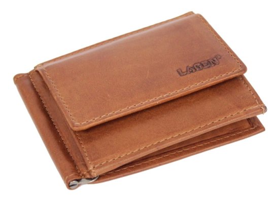 Kožená dolarovka 21999/V hnědá - pohled z boku