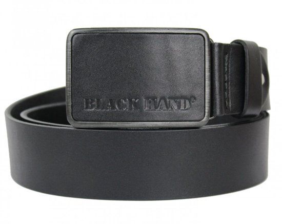 Pánský kožený opasek Black Hand 018-98 černý