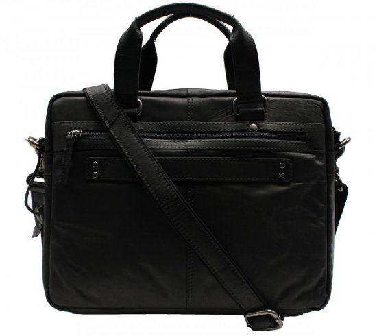 Pánská kožená taška MADLERS 7303100 černá