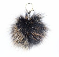 Kožešinový přívěsek ke kabelce nebo klíčům liška black ginger 1