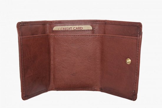 Dámska kožená peňaženka W-22030 (malá peňaženka) hnedá 3