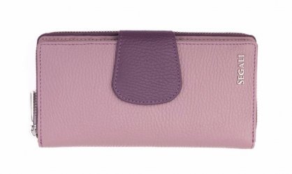 Dámská kožená peněženka SG-27617 rose/fialová