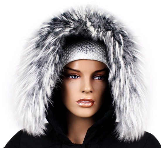 Kožešinový lem na kapuci - límec mývalovec M 36/82 (54 cm) 2