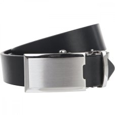 Pánský kožený opasek Lindenmann 21005001 AUTOMATIC černý