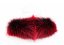 Kožušinový lem na kapucňu - golier medvedíkovec červený M 14/15 (75 cm) 3