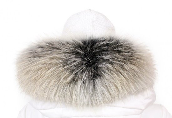 Kožešinový lem na kapuci - límec mývalovec arctic snowtop M 31/36 (74 cm) 2