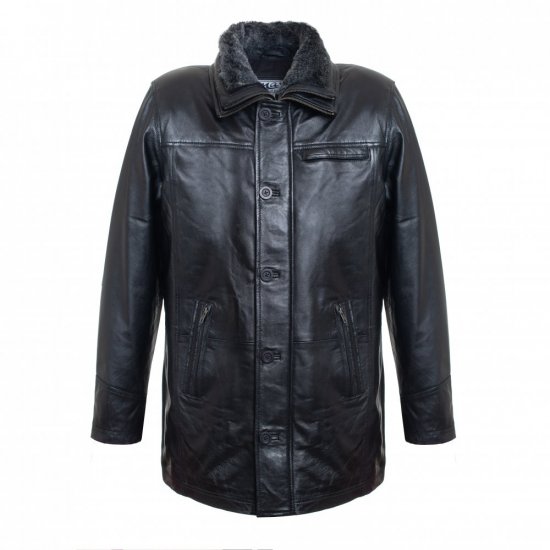 Pánska kožená bunda 1003 černá - veľkosť: 5XL