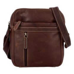 Pánska kožená taška cez rameno Florian hnedá