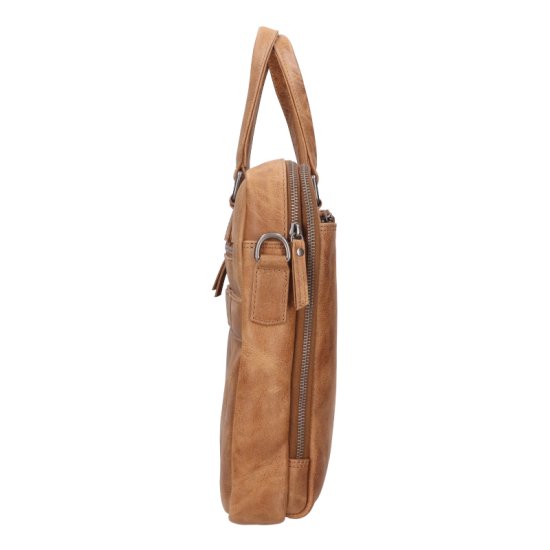 Pánská kožená aktovka LG-25007 camel - boční strana