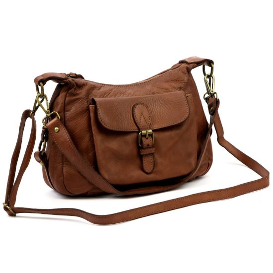 Dámska kožená kabelka Scarlet hnedá 3