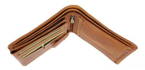 Pánská kožená peněženka 2104W Moto koňak 5