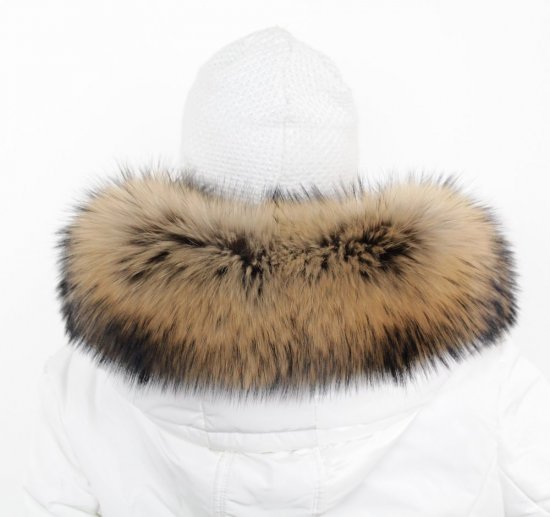 Exclusive fur trim on the hood - raccoon collar  MX-02 (70 cm) 3