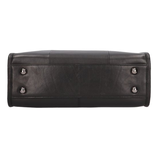 Dámská kožená kabelka BLC-223-2181 černá - kovové cvočky na spodní straně