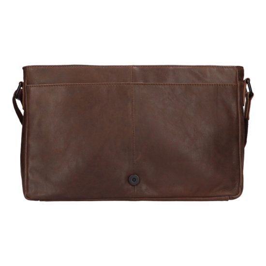 Kožená taška přes rameno BLC 223-2664 hnědá - pod klopnou přihrádka na magnet