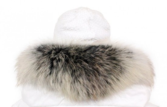 Kožešinový lem na kapuci - límec mývalovec arctic snowtop M 31/34 (60 cm) 1