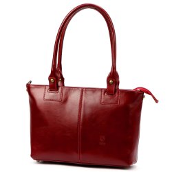 Dámska kožená kabelka Angelika bordo