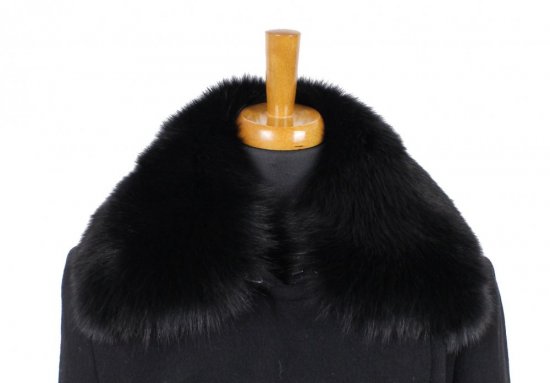 Pánsky kožušinový golier - líška čierna PL01