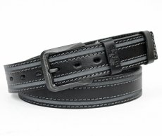 Pánský kožený opasek Black Hand 2115-98 černý 1 Pánský kožený opasek Black Hand 2115-98 černý 1