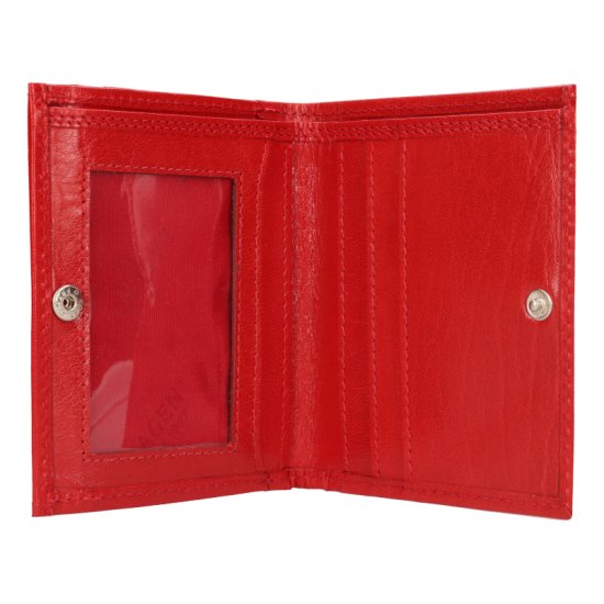 Kožená peněženka E-21055 (malá peněženka) červená - vnitřní vybavení Kožená peněženka E-21055 (malá peněženka) červená - vnitřní vybavení