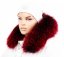 Fur trim on the hood - red raccoon collar M 14/14 (70 cm)