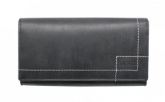Dámská kožená peněženka SG-207 černá - přední pohled
