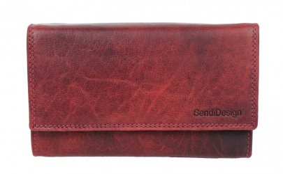Dámská kožená peněženka B-2509 RFID červená